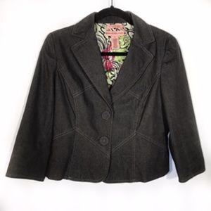 Bandolino Black Stretch Denim Jacket